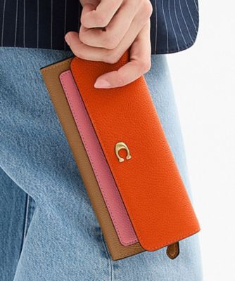 ＜COACH＞ミラ　ロング　フラップ　ウォレット・カラーブロック